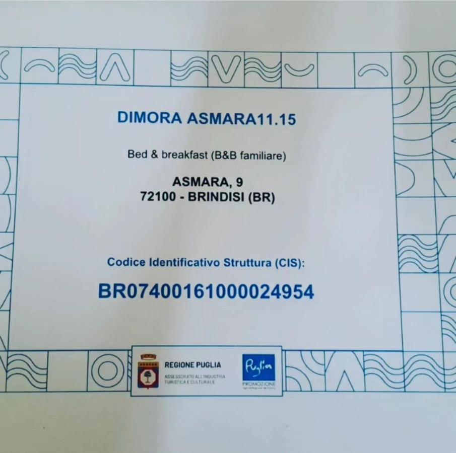 Ferienwohnung Dimora Asmara 11 15 Brindisi Exterior foto